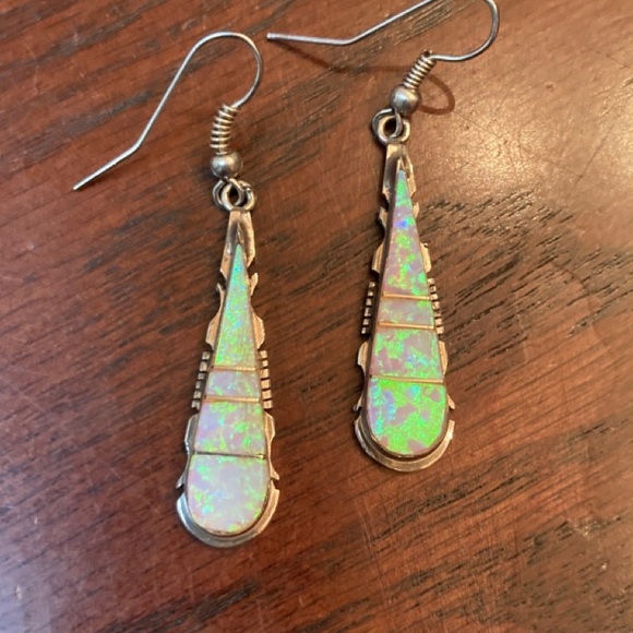 Native American Opal Earrings - New - Picture 3 of 11